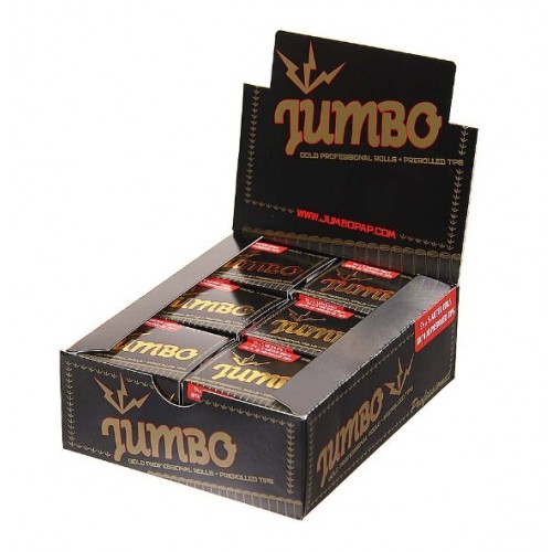 Buy JUMBO Gold professional Rolls + Prerolled tips box/12 Buy JUMBO Gold professional Rolls + Prerolled tips box/12