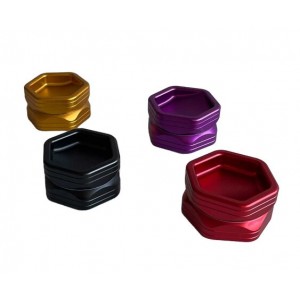 Grinder hexagonal de aluminio 63mm Colores mezclados 2 partes