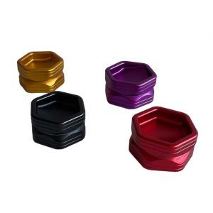 Aluminium Hexagon Grinder 63mm Blandede farver 2 dele