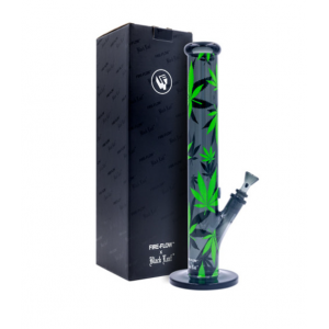 Fire-Flow x Black Leaf - Bong en verre Leaves Green - 40cm
