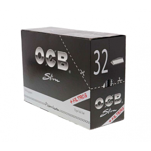 Comprar OCB Negro Slim y puntas - 32 unidades