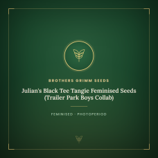 Julian's Black Tee Tangie Feminised Seeds (Trailer Park Boys Collab) Julian's Black Tee Tangie Feminised Seeds (Trailer Park Boys Collab)